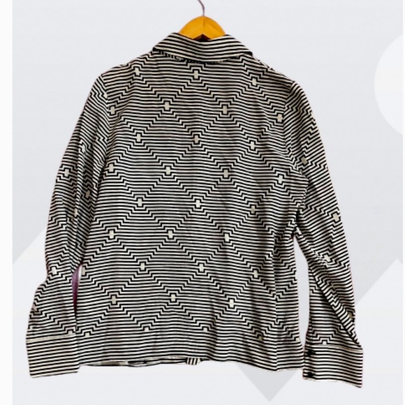 Tracey Reese Geometric Print Button Down Blouse - Picture 4 of 7